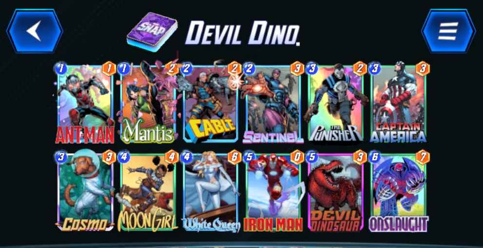 devil dino deck in marvel snap