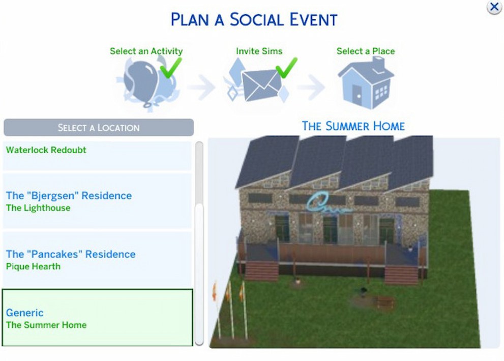 Sims social event mod