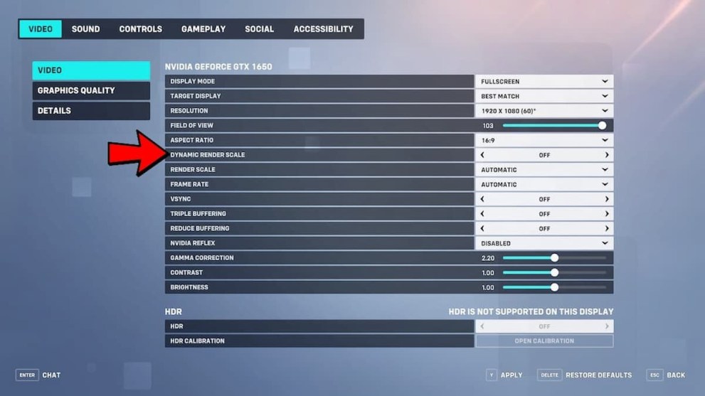 Overwatch 2's video settings