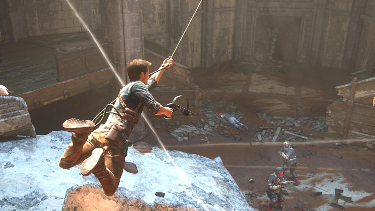 nathan drake swinging