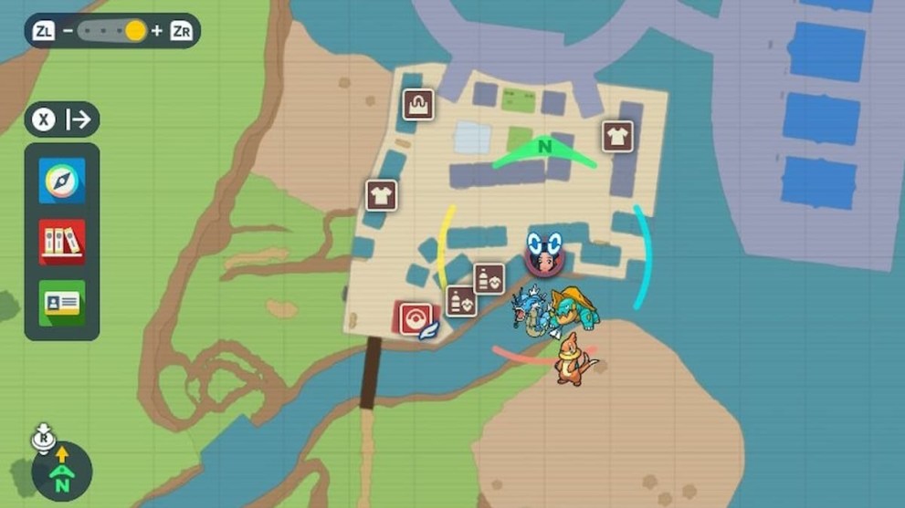 Surf Waypoint on the Paldea Region Map