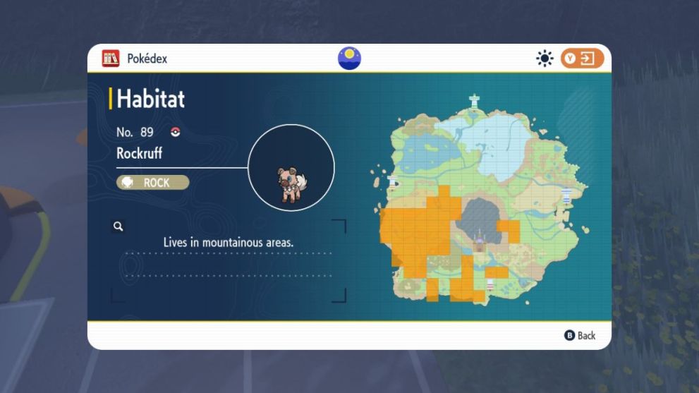 Rockruff's location in Pokemon Scarlet & Violet