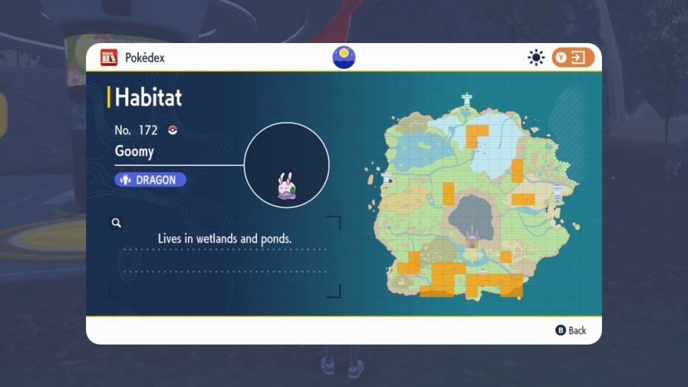 Goomy's location in Pokemon Scarlet & Violet