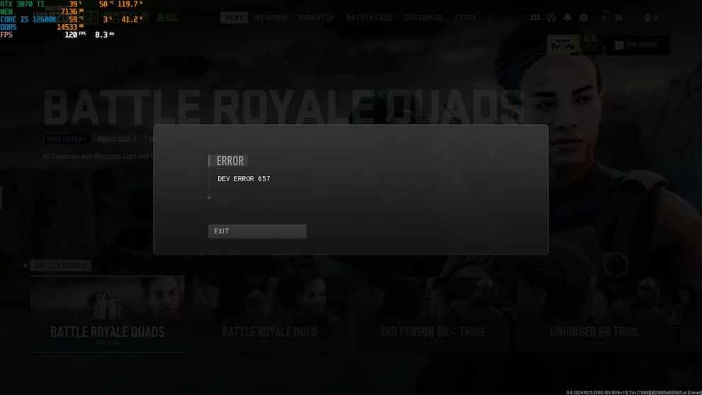 How to Fix Warzone 2 Error Code 657