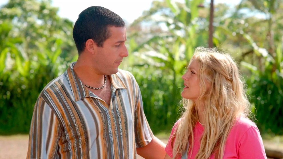 Adam Sandler and Drew Barrymore in 50 First Dates