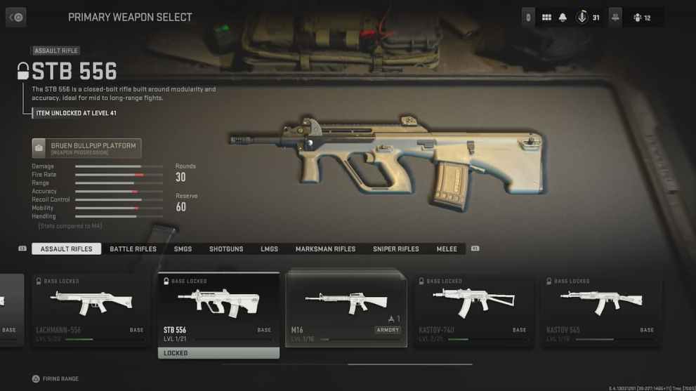 CoD MW2 Gunsmith menus