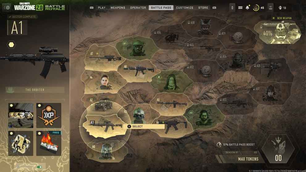 Warzone 2.0 battle pass in-game screenshot