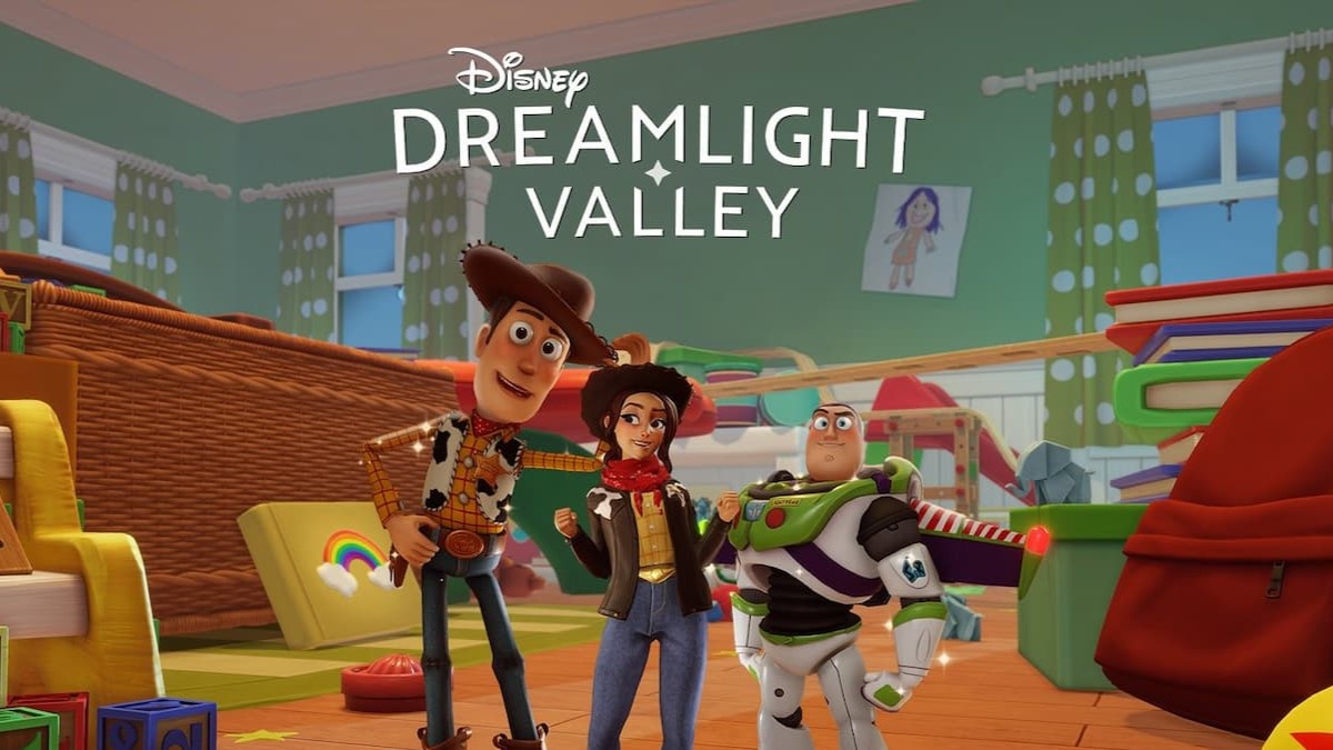 Woody, Buzz Lightyear, and Main Character in Disney Dreamlight Valley