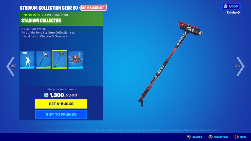 Stadium Collector Harvesting Tool