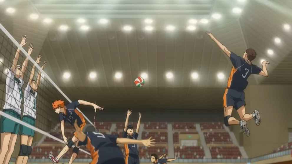 Haikyuu match wide shot