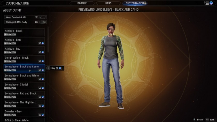 Midnight Suns customization