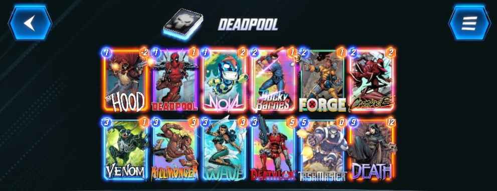 deadpool deck in marvel snap