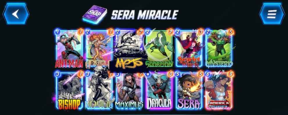 sera miracle in marvel snap