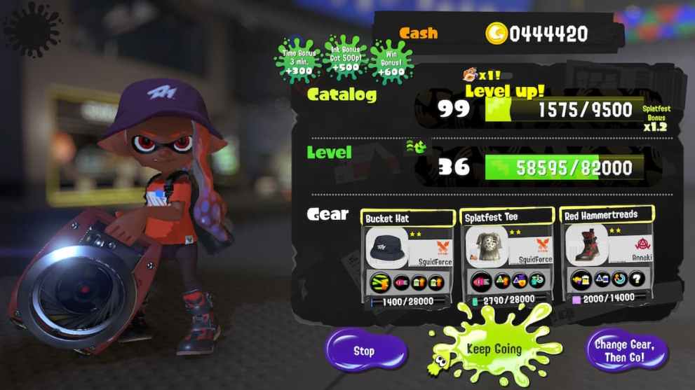 Splatoon 3 Catalog Level Up