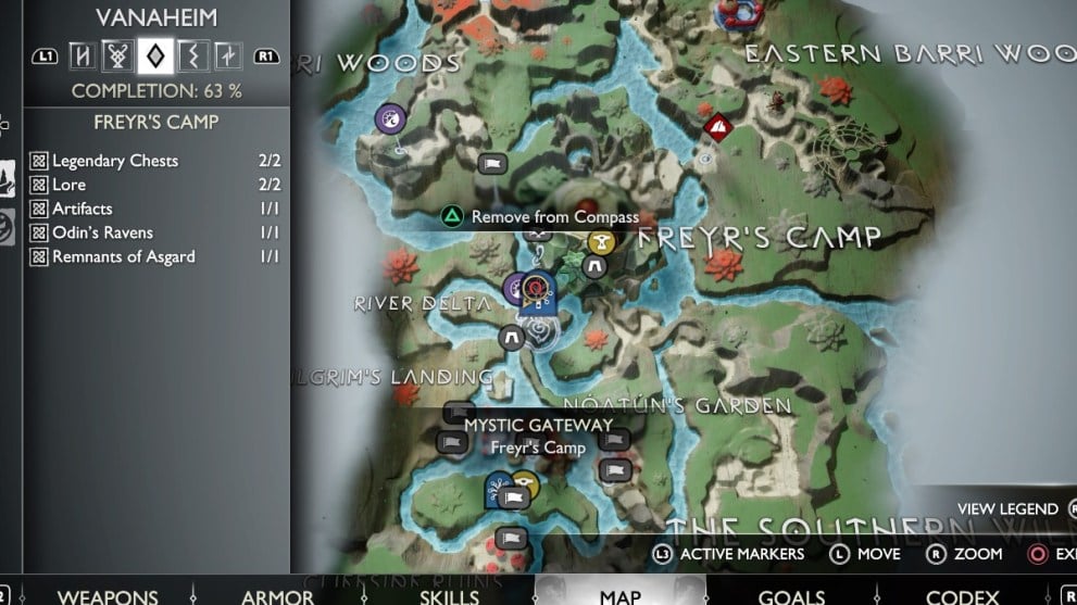 artifact located near freyrs camp in vanaheim in god of war ragnarok