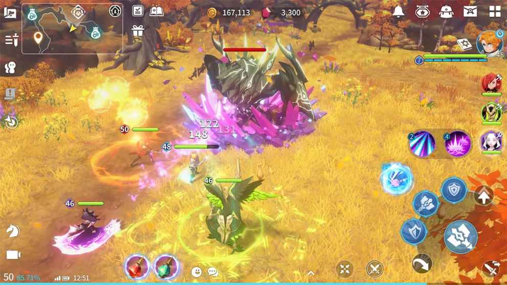 combat in summoners war: chronicles