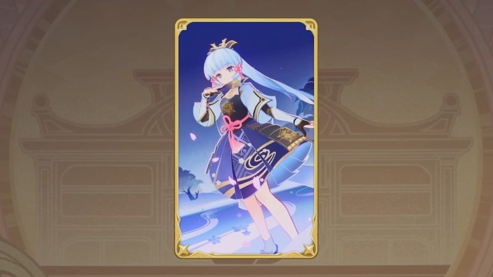 Kamisato Ayaka Character Card in Genshin Impact