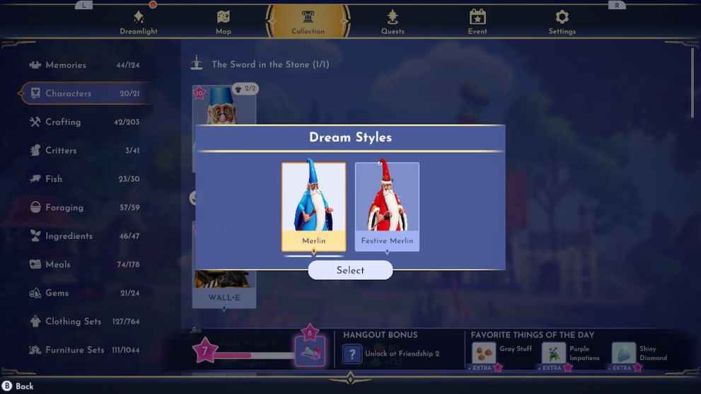 Merlin's Festive Outfit in Disney Dreamlight Valley