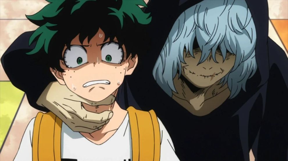 Deku and Shigaraki in My Hero Academia