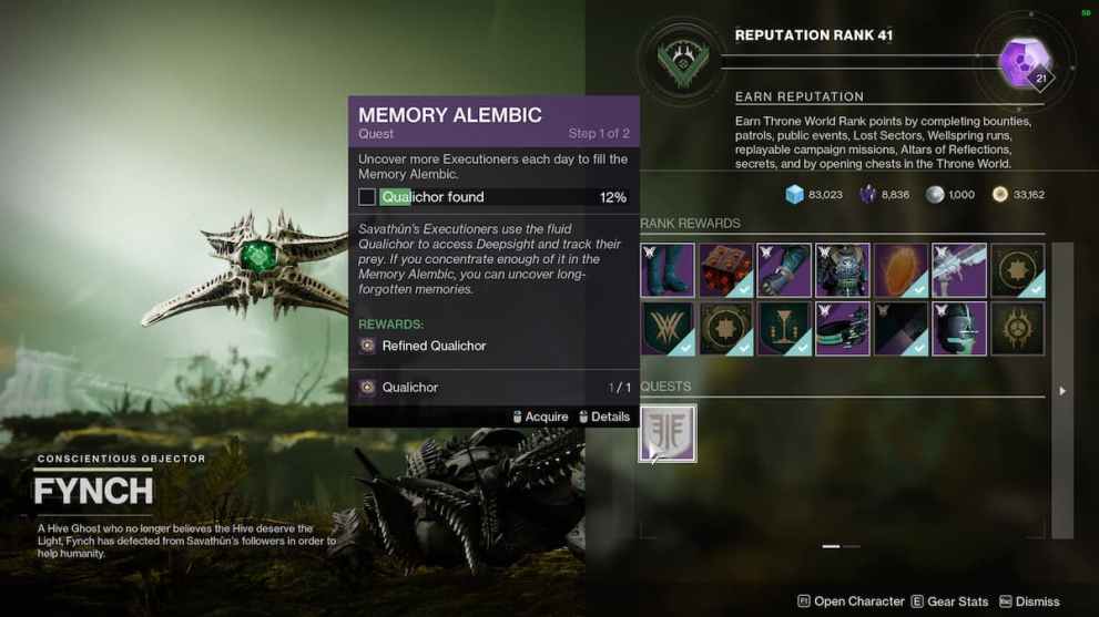 Destiny 2, Qualichor and Memory Alembic quest