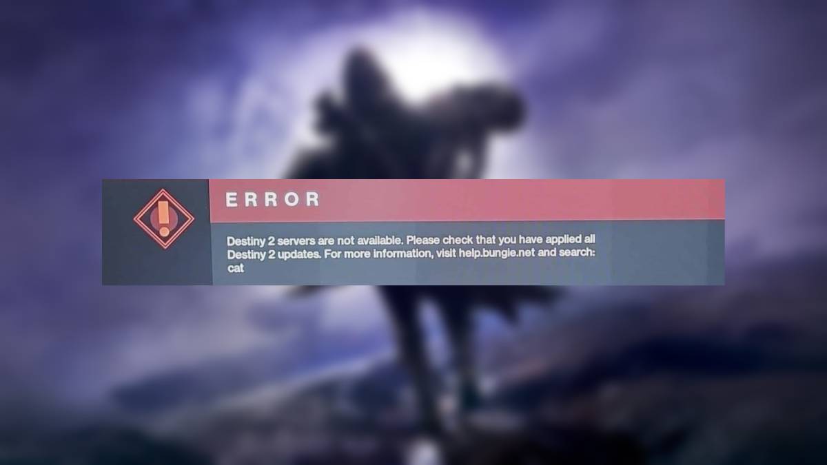 Destiny 2 Cat error