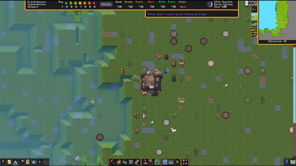 Dwarf Fortress Screenshot - Starting Caravan