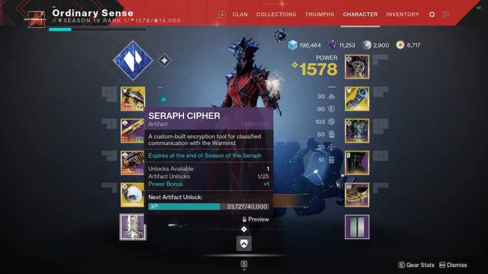 How To Unlock Destiny 2 Season of the Seraph Artifact