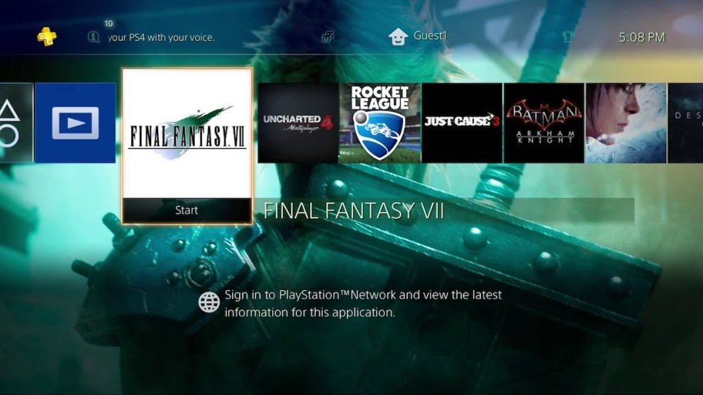 Final Fantasy VII Midgar Custom PS4 Theme