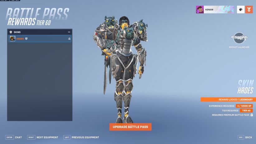 Pharah's Hades skin in OW2.