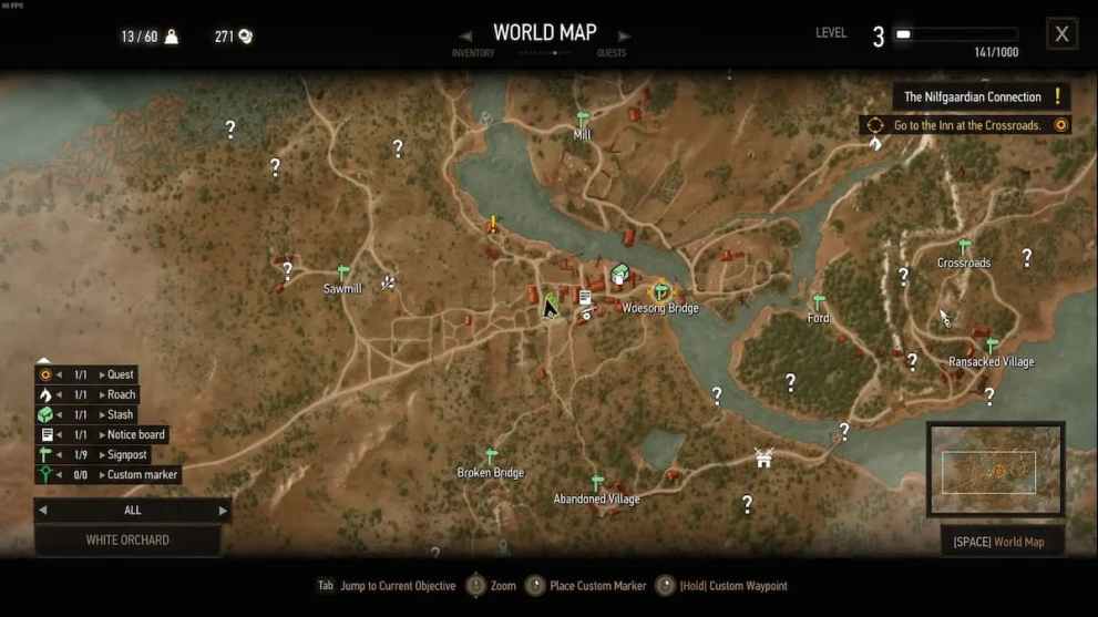 The Witcher 3, Arenaria location