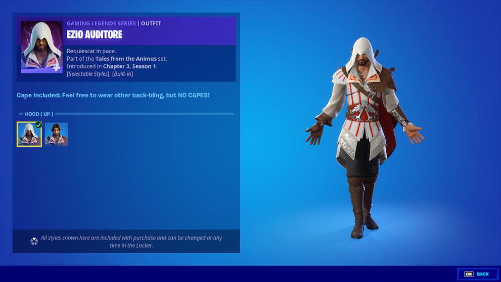 Ezio Auditore in Fortnite