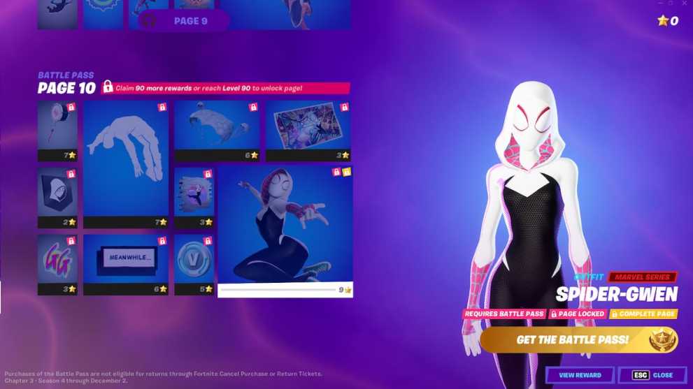 Spider-Gwen in Fortnite