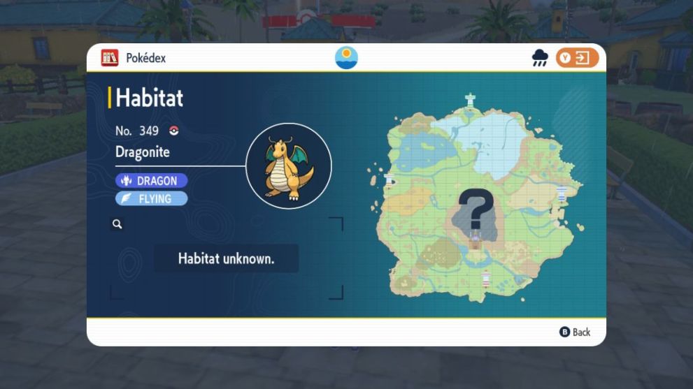 Dragonite's location in Pokemon Scarlet & Violet