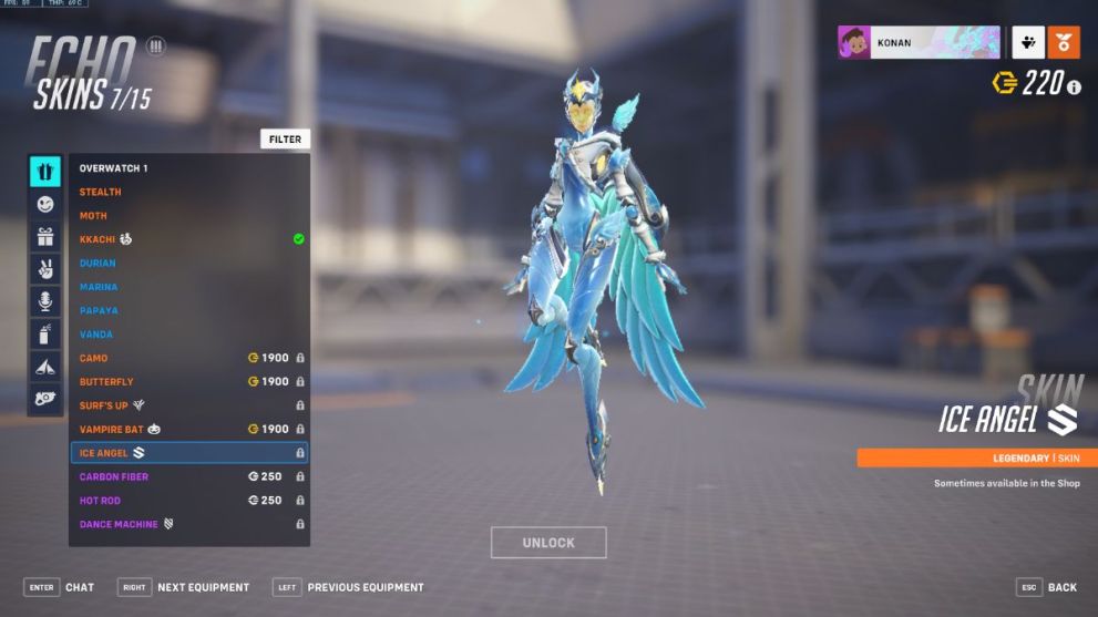 Echo's Ice Angel Skin in Overwatch 2