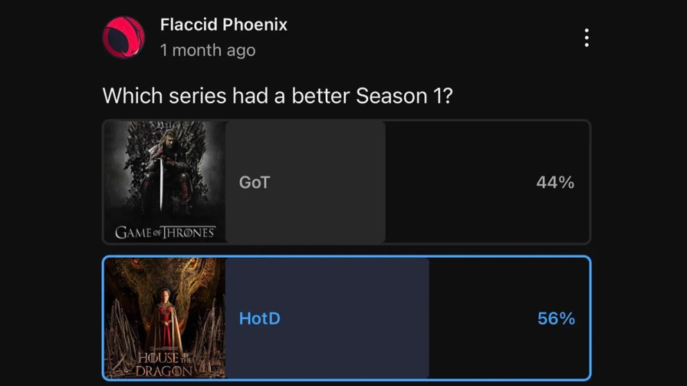 Fan Poll Compares Game of Thrones and House of the Dragon Season 1 With Suprising Results