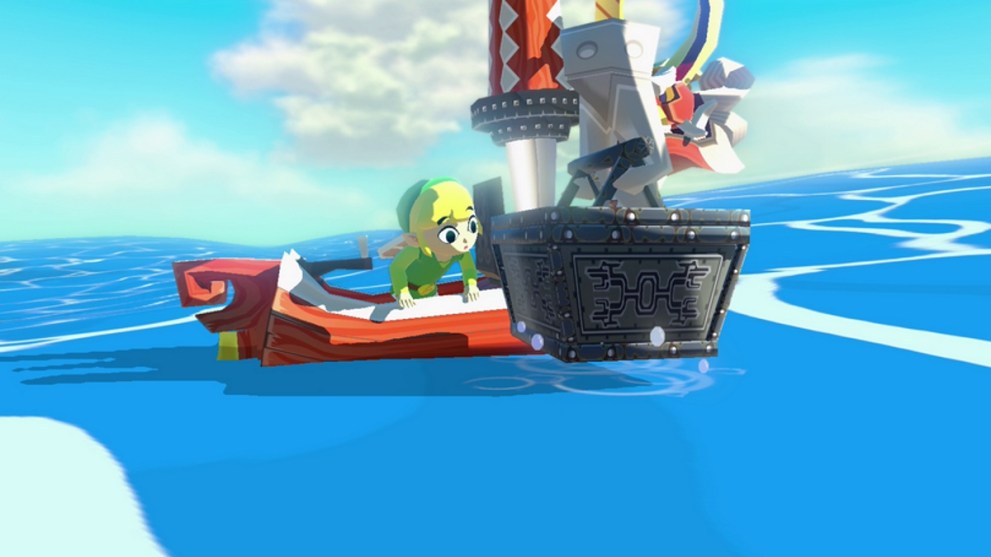 wind waker hd link ocean treasure