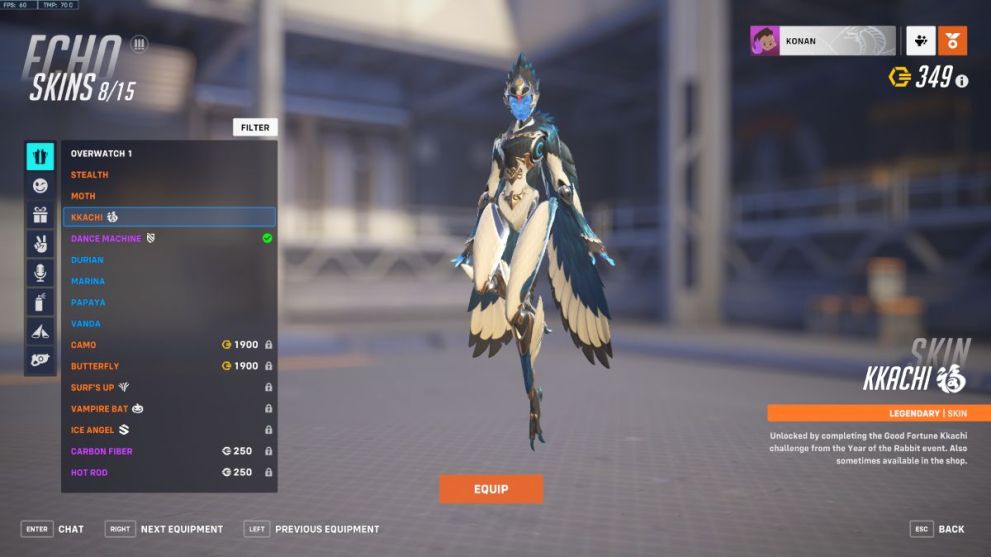 Echo's Kkachi skin in Overwatch 2