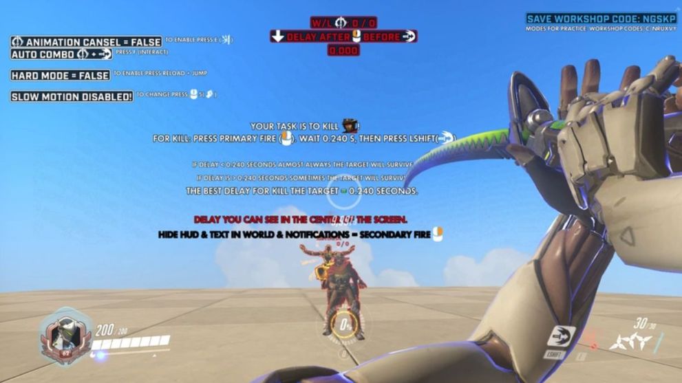 Genji blade training in Overwatch 2