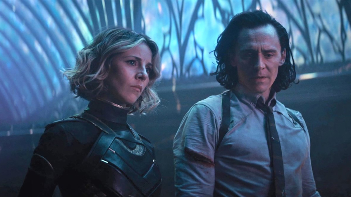 Sylvie (Sophia Di Martino) and Loki (Tom Hiddleston) in Loki.