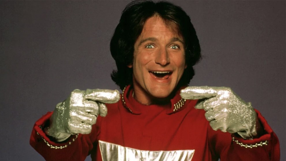 Robin Williams as Mork in Mork and Mindy.