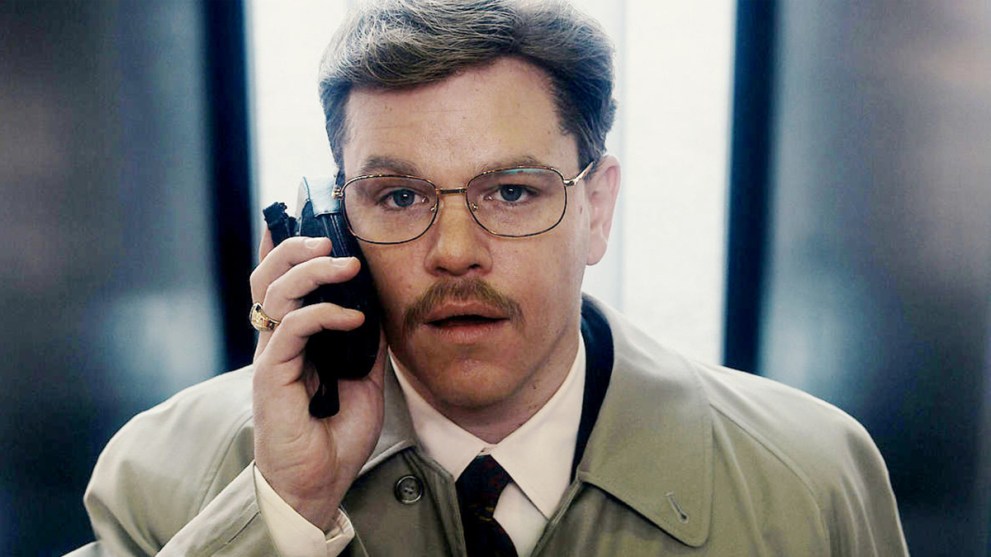 Matt Damon as Mark Whitacre in The Informant!