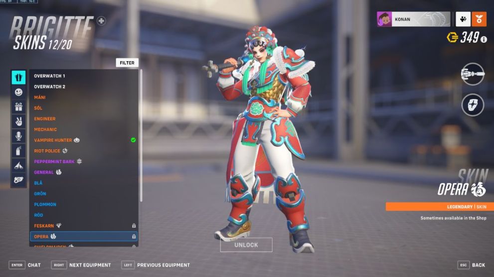 Brigitte's Opera skin in Overwatch 2