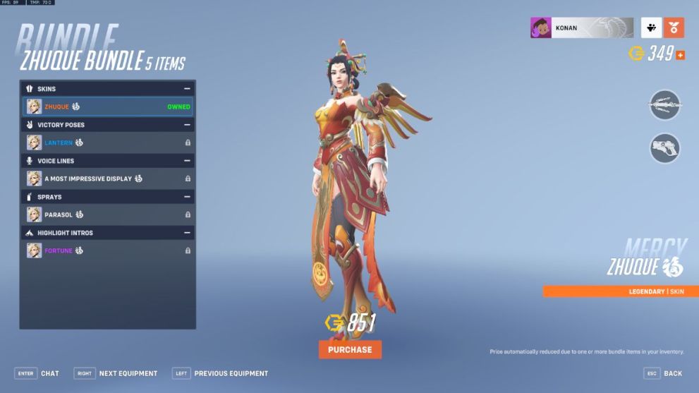 Mercy's Zhuque skin in Overwatch 2