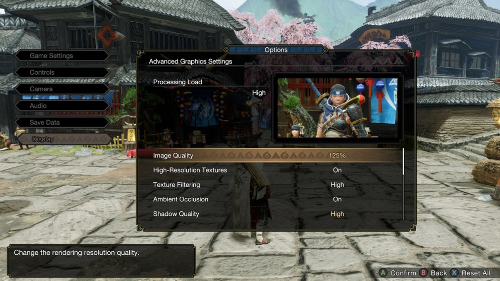 Monster Hunter Rise settings