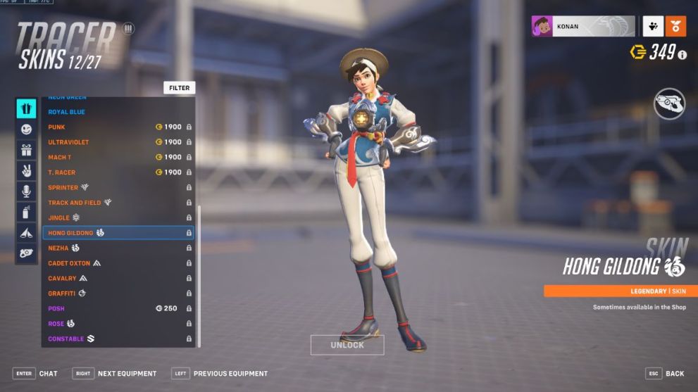 Tracer's Hong Gildong skin in Overwatch 2