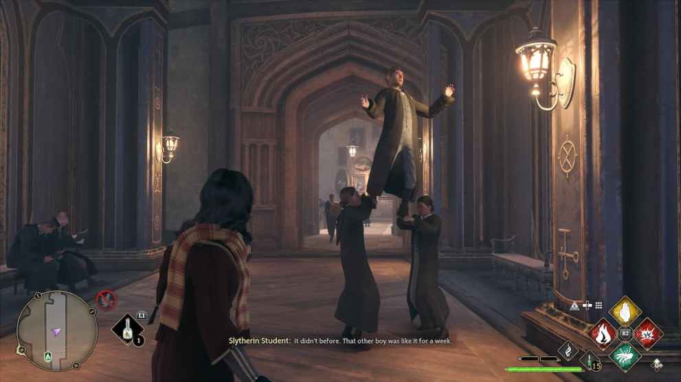 Student Playing Around at Hogwarts 