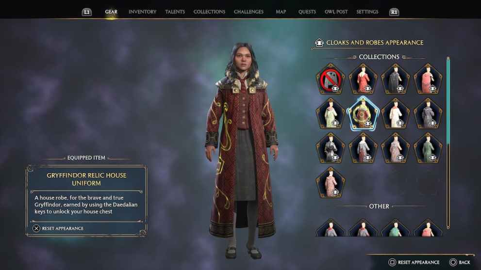 Relic House Uniform in Hogwarts Legacy