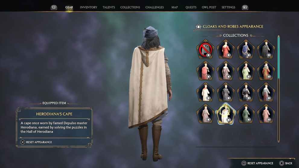 Herodiana's Cape Back in Hogwarts Legacy