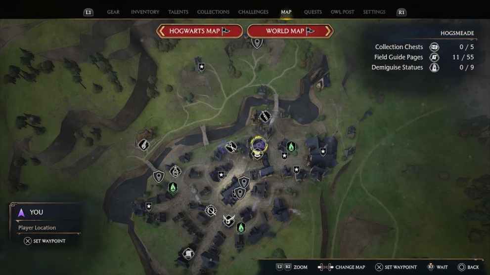 Dervish and Banges map location in Hogwarts Legacy