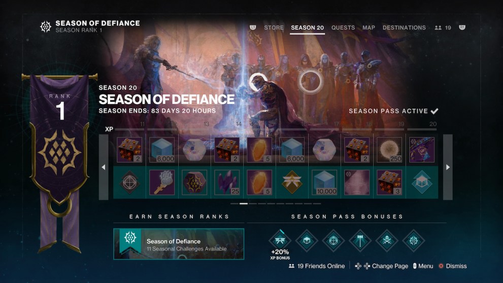 All Destiny 2 Season of Defiance Season Pass Rewards